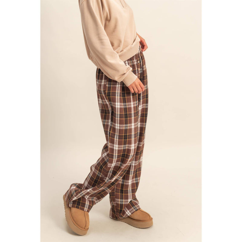 Flannel Wide Leg Lounge Pants