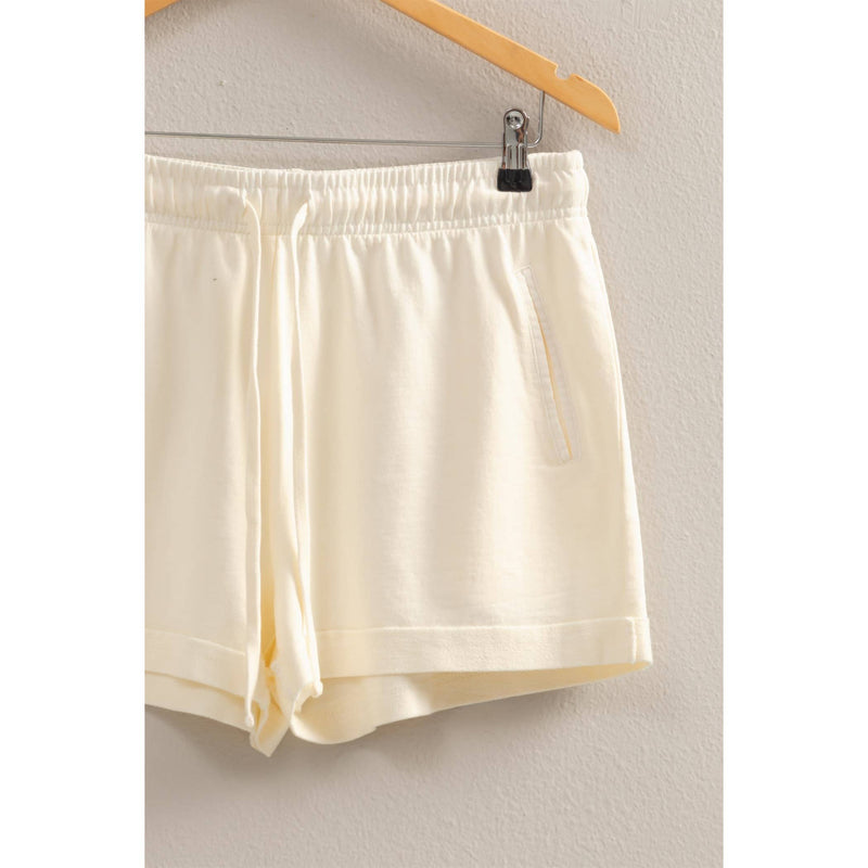 Pigment-Dyed Drawstring Shorts
