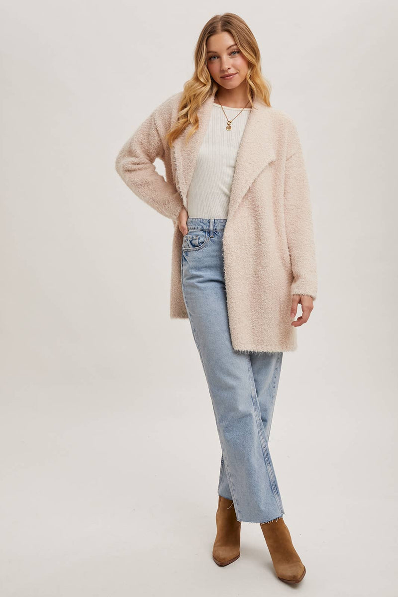 Cloudsoft Fuzzy Knit Cardigan