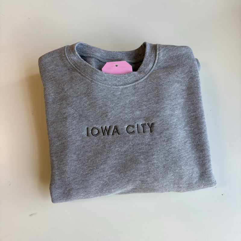 Embroidered IOWA CITY Sweatshirts