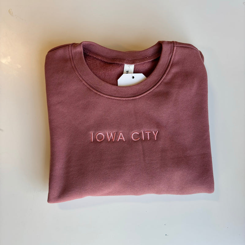 Embroidered IOWA CITY Sweatshirts