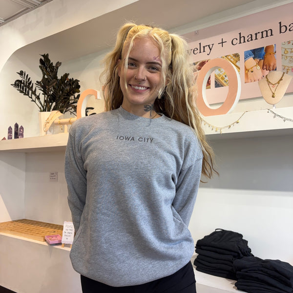 Embroidered IOWA CITY Sweatshirts