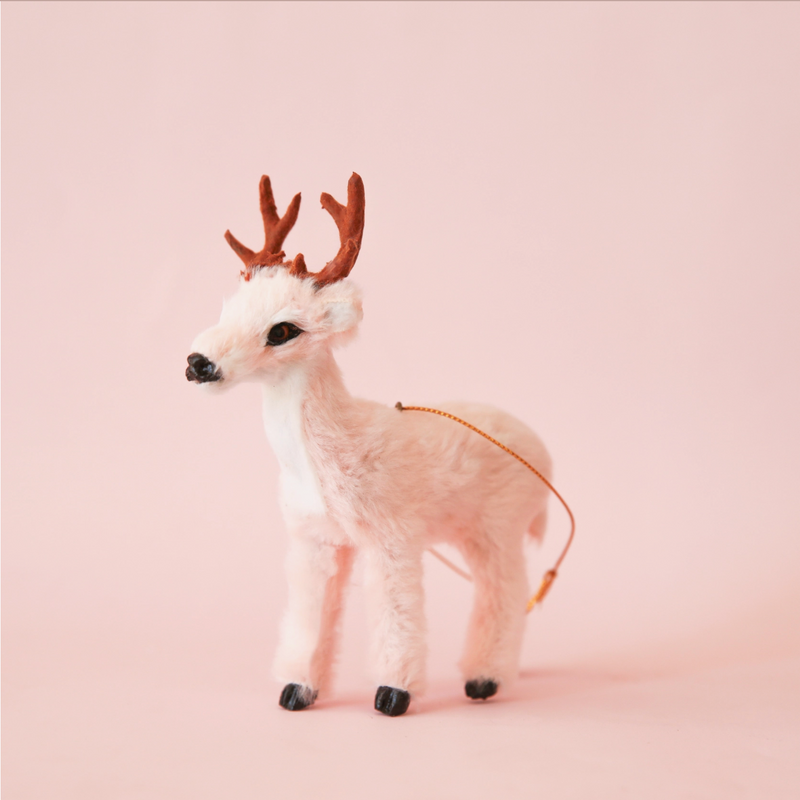 Fur Reindeer Ornaments