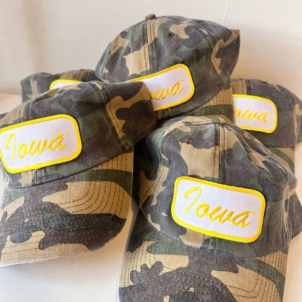 Recess Apparel - Iowa Name Plate Camo Hat
