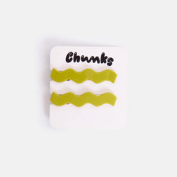 CHUNKS - Allie Clips in Chartreuse