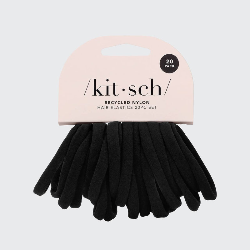 KITSCH - Eco-Friendly Nylon Elastics 20pc set - Black