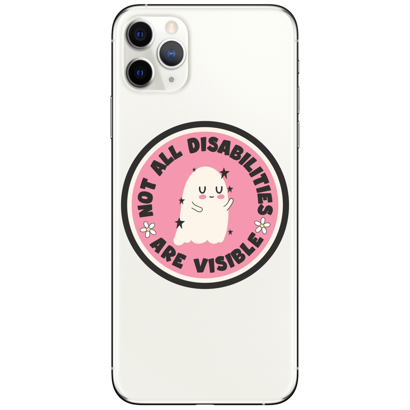 Juju and Moxie - Invisible Disabilities Ghost Vinyl Sticker