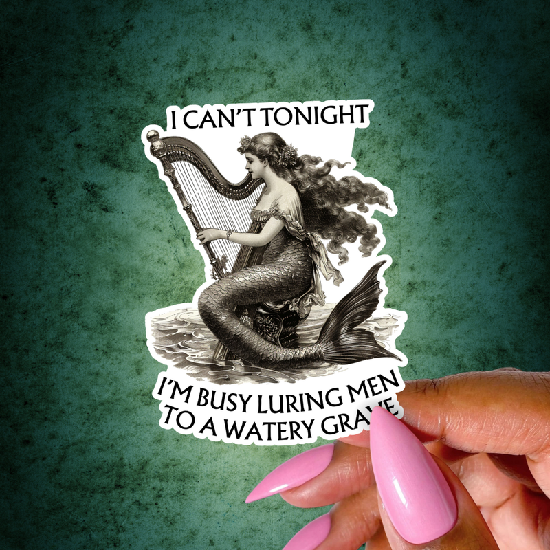 Siren Sticker, Funny Feminism, Greek Mythology Decals
