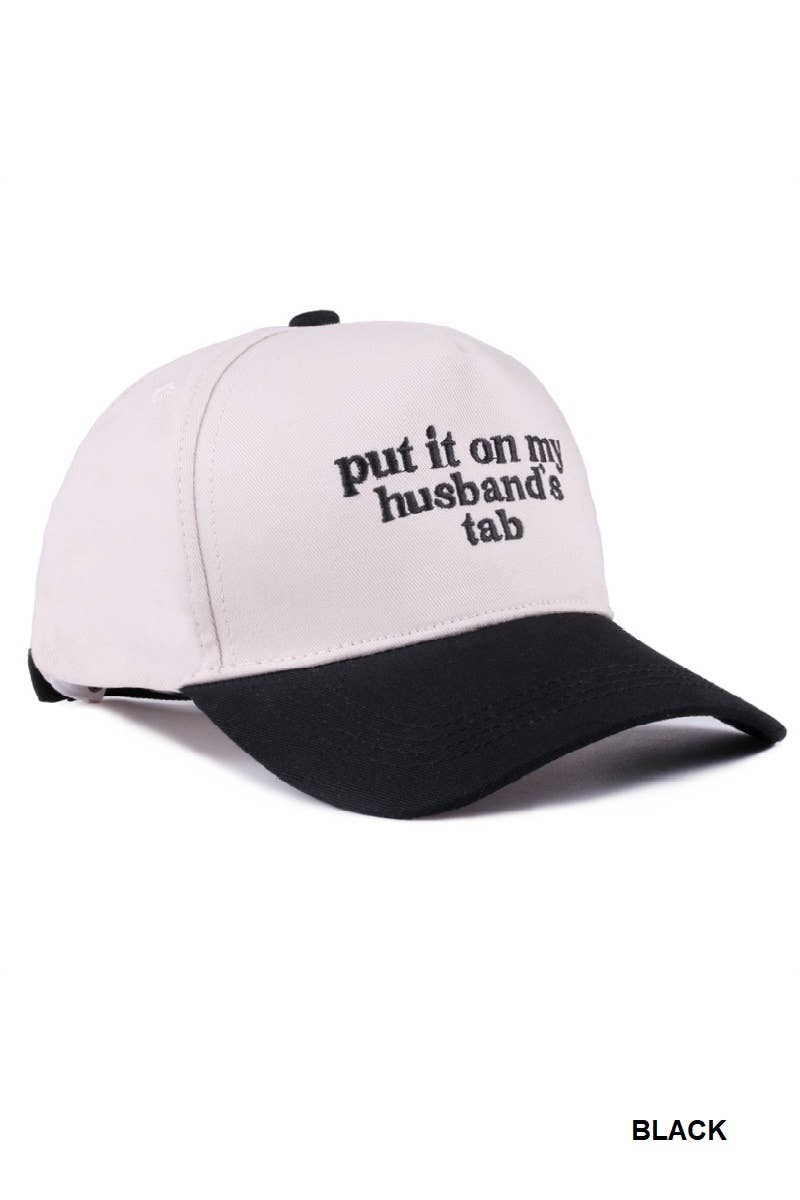 Put It On My Husband's Tab Canvas Cotton