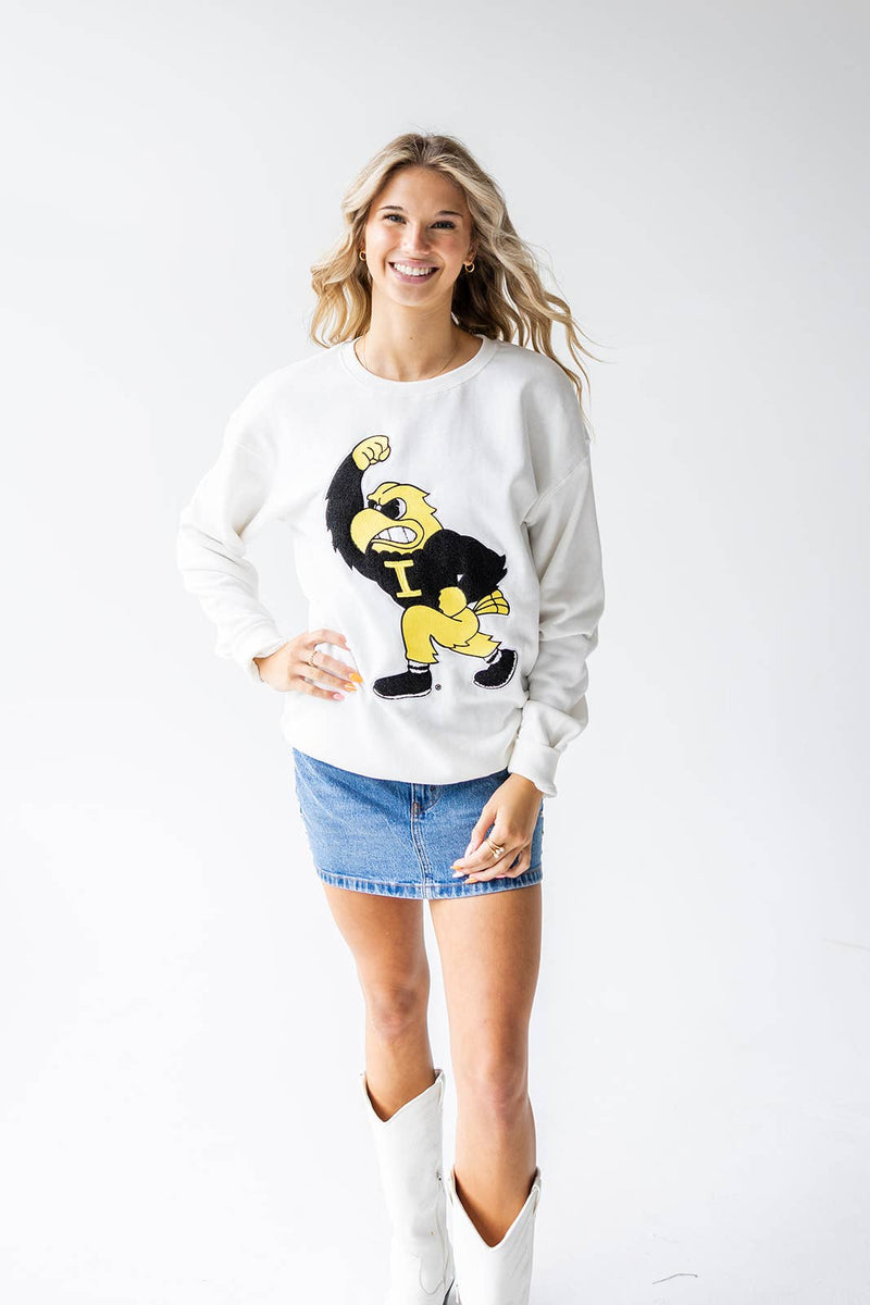 Iowa Mascot Chenille Comfort Crew