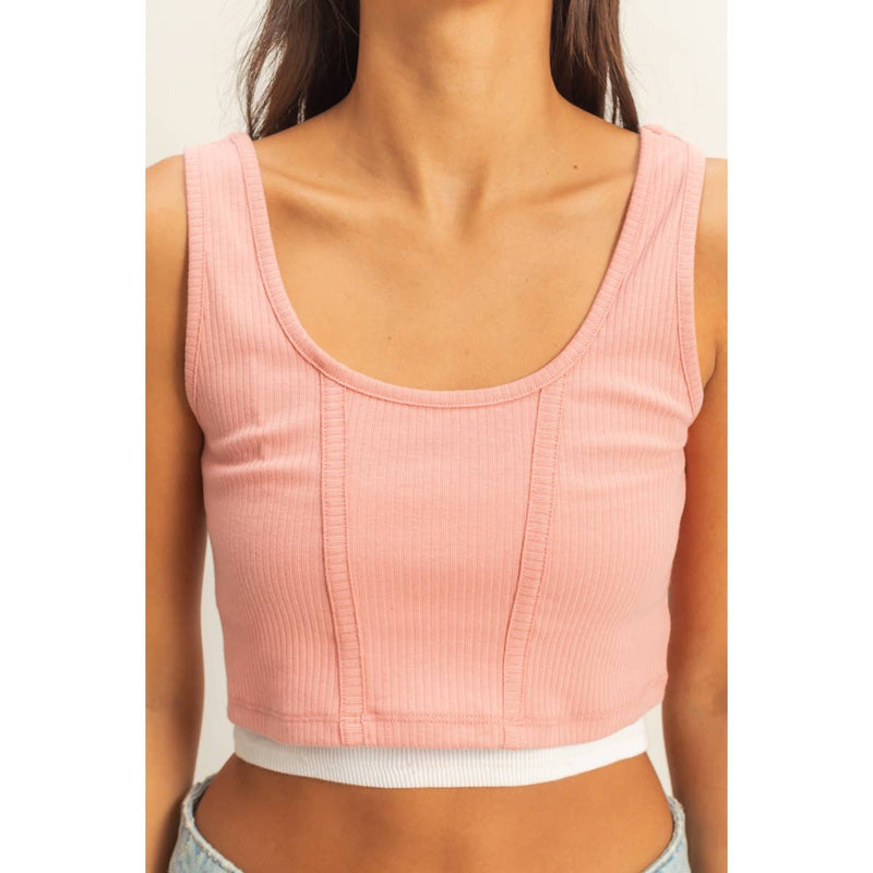 Ribbed Seamline Crop Tank