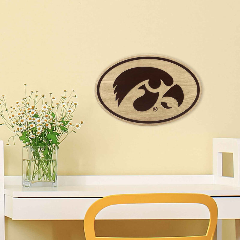 Iowa Oval Natural Wood Wall Decor