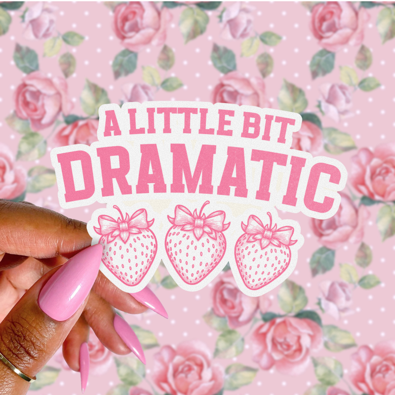 Coquette Strawberry Sticker - A Little Bit Dramatic