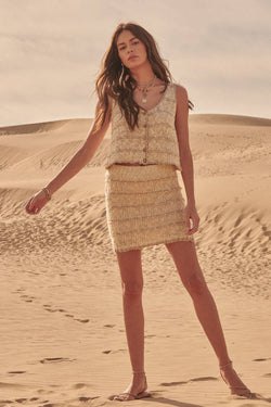 Oatmeal Mini Sweater Skirt