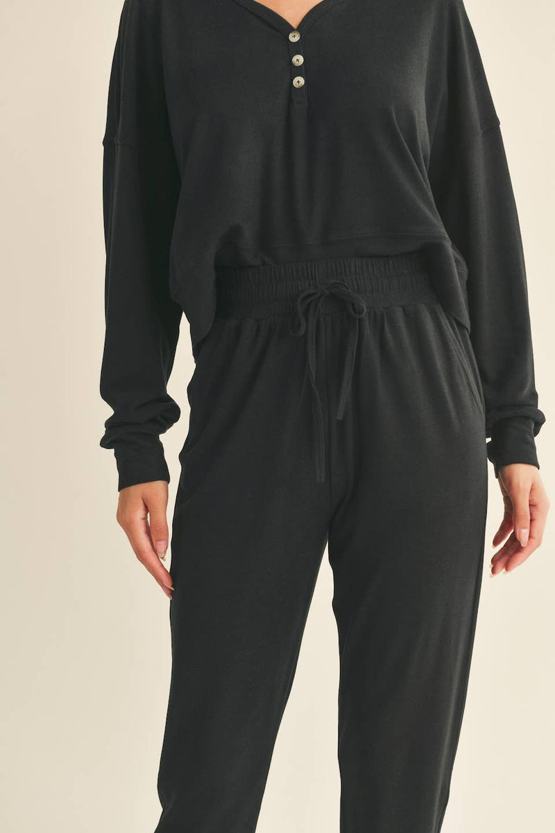 Black Soft Relaxed Jogger