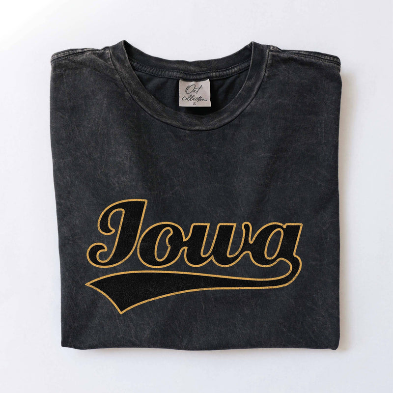 Iowa Mineral Washed Graphic Top