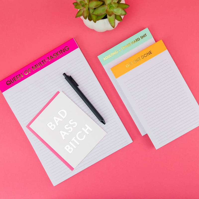 Adulting + Other Hard Shit - Lined Notepad