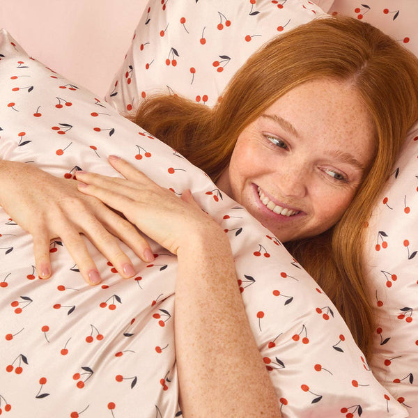 KITSCH - Satin Pillowcase King - Cherry Print