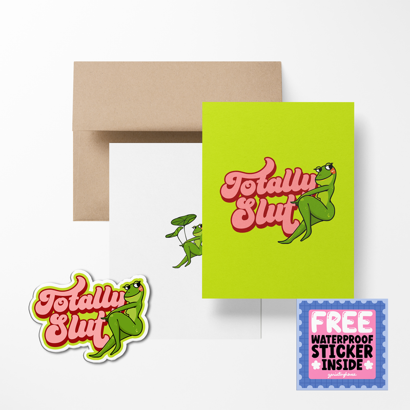 Totally Slut Greeting Card