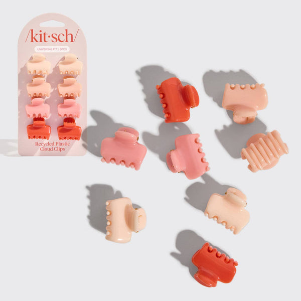 KITSCH - Recycled Mini Cloud Clips 8pc Set - Assorted Cherry Blossom