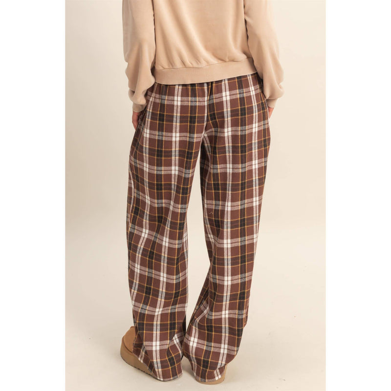 Flannel Wide Leg Lounge Pants