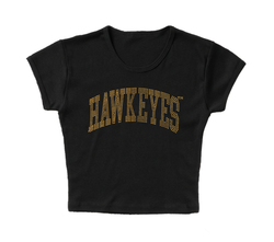 Recess Apparel - Hawkeyes Rhinestone Baby Tee