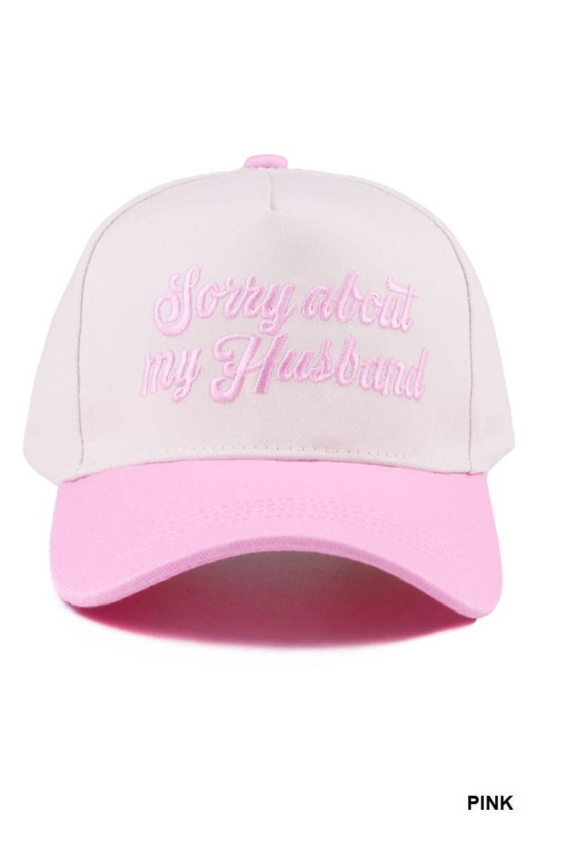 Sorry About My Husband Canvas Cap