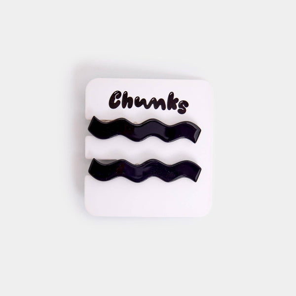 CHUNKS - Allie Clips in Black