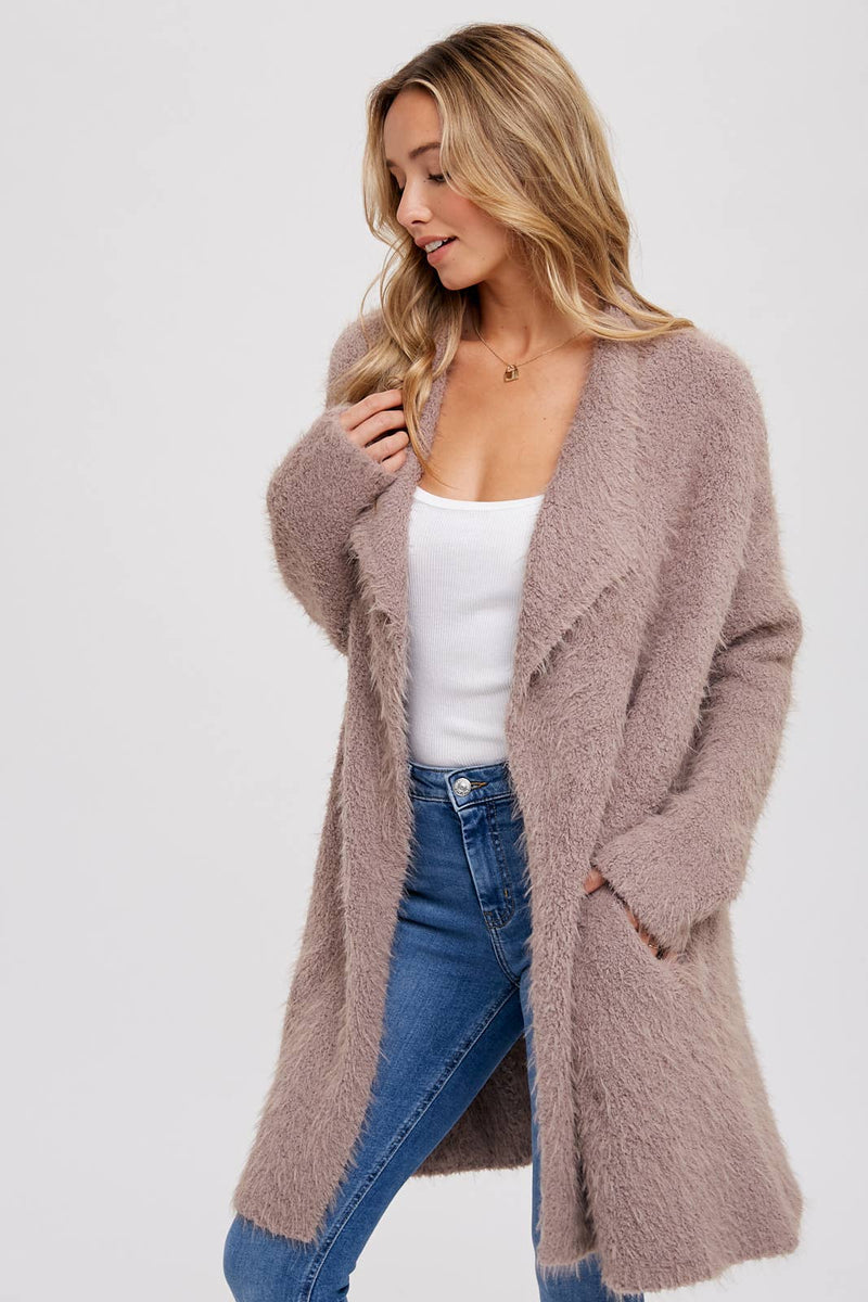 Cloudsoft Fuzzy Knit Cardigan