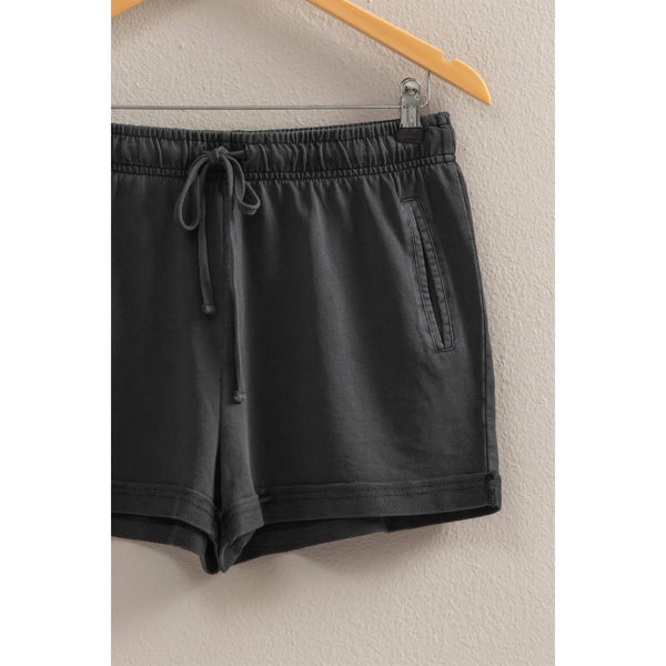 Pigment-Dyed Drawstring Shorts