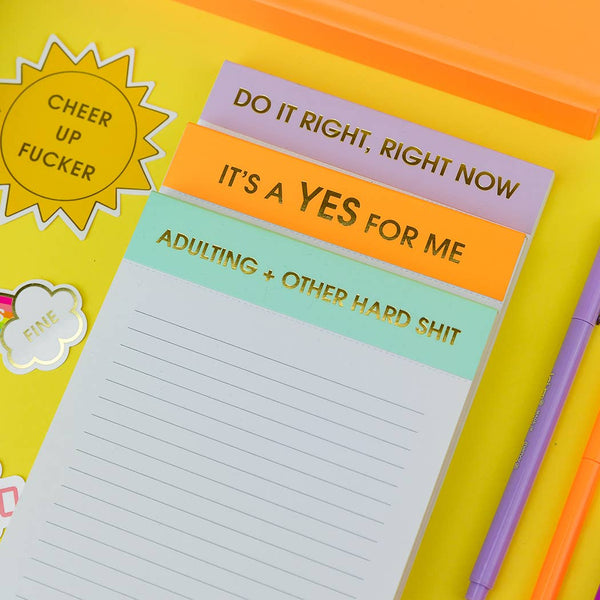 Adulting + Other Hard Shit - Lined Notepad