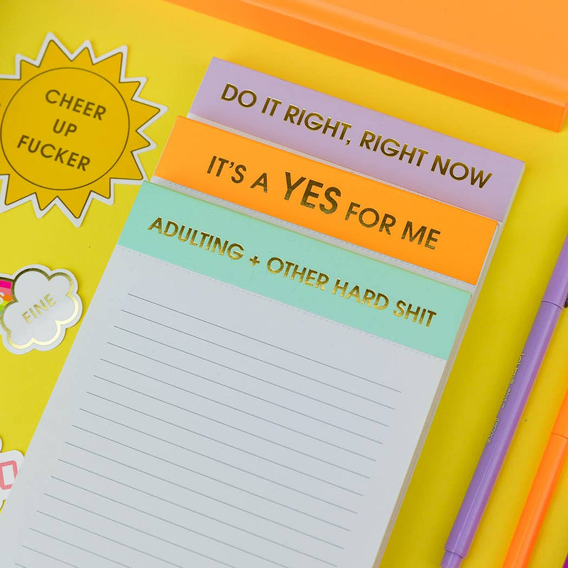 Adulting + Other Hard Shit - Lined Notepad