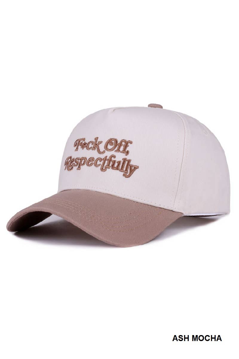 F.Ck Off Respectfully Canvas Cap