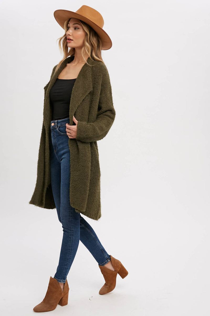Cloudsoft Fuzzy Knit Cardigan