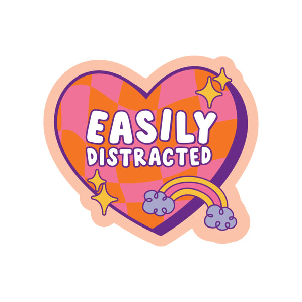 Juju and Moxie - Easily Distracted Vinyl Sticker