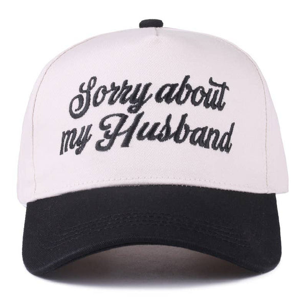 Sorry About My Husband Canvas Cap