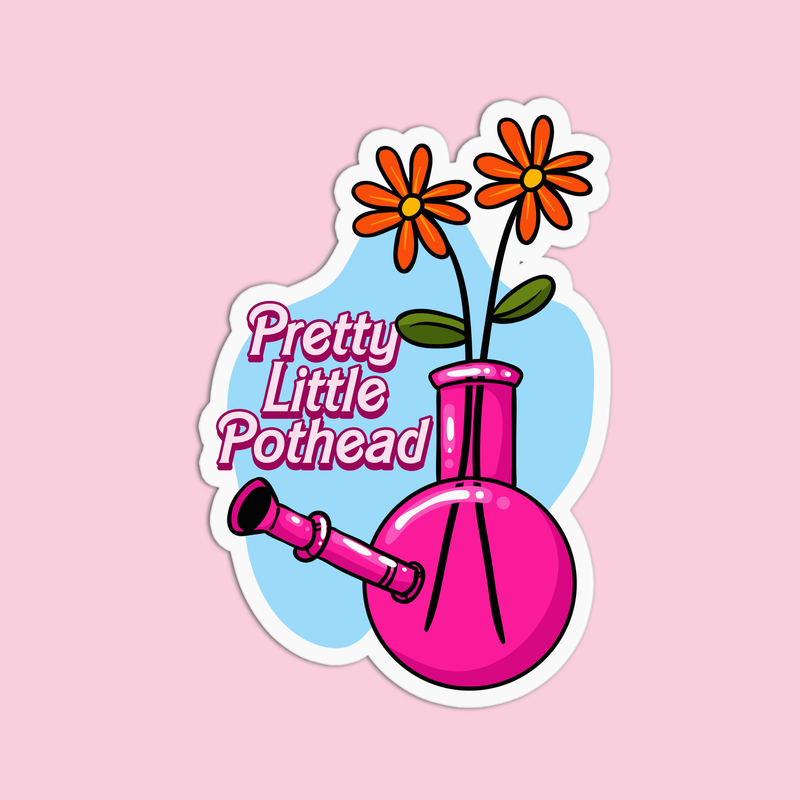 Pretty Little Pothead Textured Stickers