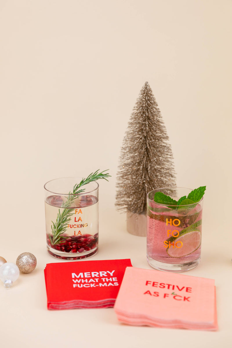 Ho Fo Sho -Gold Foil Rocks Glass