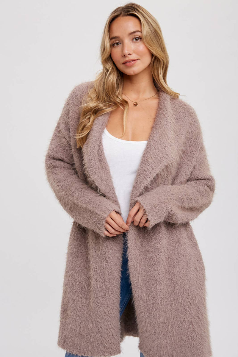 Cloudsoft Fuzzy Knit Cardigan