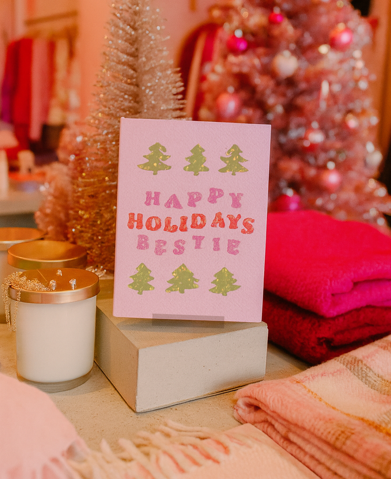 Happy Holidays Bestie Card