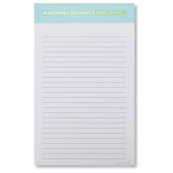 Reasonable Demands + Expectations - Lined Notepad