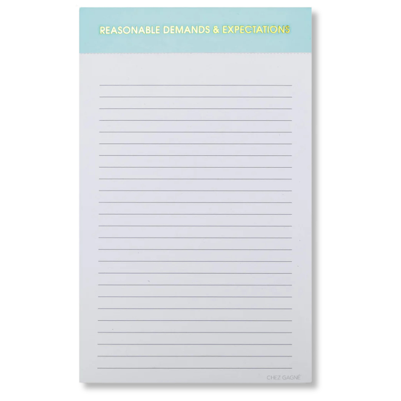 Reasonable Demands + Expectations - Lined Notepad