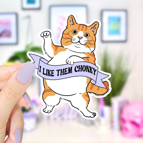 Chonky Cat Waterproof Vinyl Sticker