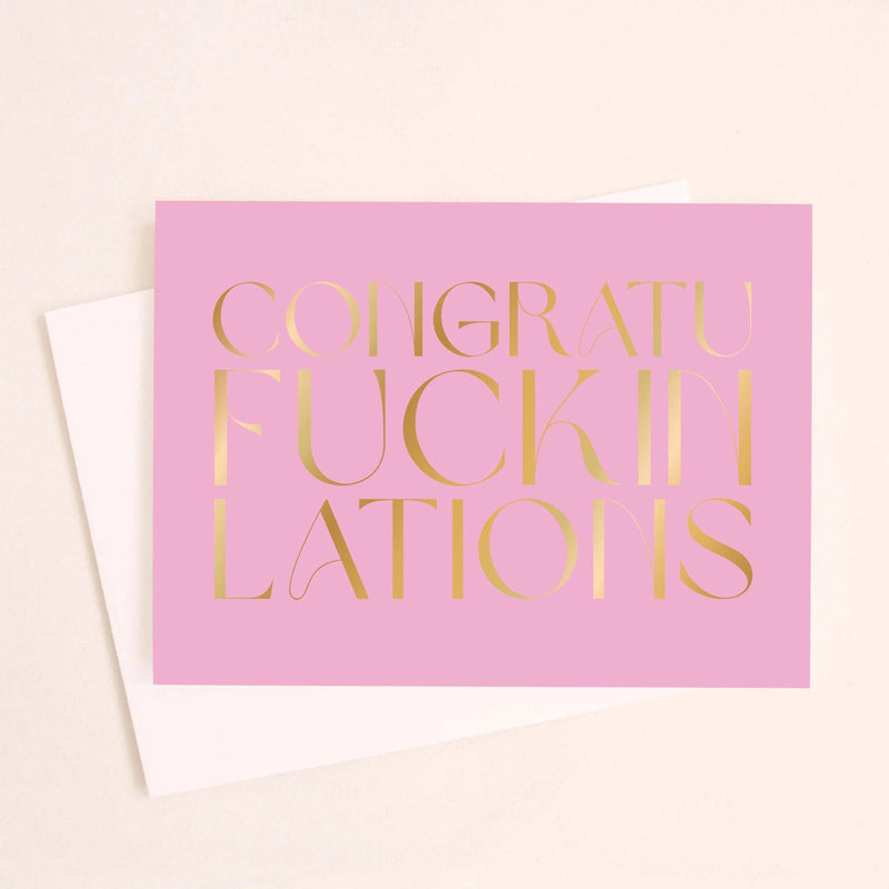 CongratuFuckinLations Gold Foil Card